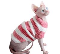 IUOUTG Suéter De Gato Caliente De Invierno De Raya, Ropa De Pijamas De Gato Esfinge Elástico Suave, Ropa De Mascota De Invierno De Moda para Cornish Rex, Devon Rex