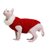 IUOUTG Suéter de Gato con Cuello Alto, Ropa de Invierno para Gato Sphynx, Pijamas para Gatito, Ropa Suave y cálida para Gato, Disfraces sin Pelo