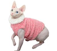 IUOUTG Suéter de Gato con Cuello Alto, Ropa de Invierno para Gato Sphynx, Pijamas para Gatito, Ropa Suave y cálida para Gato, Disfraces sin Pelo