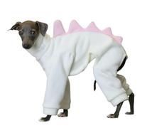 IUOUTG Traje De Abrigo De Invierno Italiano Greyhound, Chaqueta De Pijamas De Dinosaurio De Lana Suave Y Ligera, Cuello De Tortuga Cálido Cuerpo Completo Bodysuit Onesie para Ropa Whippets