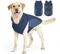IUOUTG Veste D'hiver Chaude Pour Chiens De Taille Moyenne Et Grande, Coupe-Vent, Imperméable Et Réfléchissante, Col Roulé, Manteau De Neige Avec Trou Pour Laisse Et Bouton Pour