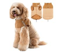 IUOUTG Veste D'hiver Pour Chiens De Taille Moyenne, Imperméable, Réfléchissante, Zippée, Doudoune Pour Chiot, Veste De Neige Avec Anneau En D, Polaire Réglable Au COU, Manteau