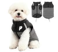 IUOUTG Veste D'hiver Pour Chiens De Taille Moyenne, Imperméable, Réfléchissante, Zippée, Doudoune Pour Chiot, Veste De Neige Avec Anneau En D, Polaire Réglable Au COU, Manteau