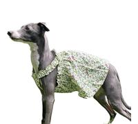 IUOUTG Vestido De Sol De Perro Floral De Verano, Vestido De Perro De La Niña De La Ropa del Galgo Italiano, Falda De Suspensión De Mascota De Verano Transpirable para La Fiesta De Cumpleaños