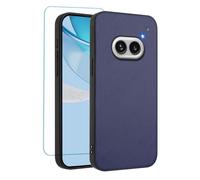 IUQXU Funda para teléfono Nothing 2a/2a Plus con protector de pantalla antideslizante, delgada, a prueba de golpes, funda de piel sintética suave para Nothing 2a+ Phone2a+, azul