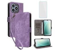 IUQXU Funda tipo cartera para Blackview Wave 9C con protector de pantalla [bloqueo RFID] de cuero con ranura para tarjetas con función atril para mujeres y hombres, funda para teléfono móvil Blackview