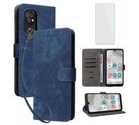 IUQXU Funda tipo cartera para Doro 8200/Doro 8100 con protector de pantalla [bloqueo RFID] de piel con soporte para tarjetas y soporte para teléfono móvil Doro8200 Doro8100 4G LTE, color azul