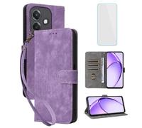 IUQXU Funda tipo cartera para OPPO A60 5G/OPPO A40 4G con protector de pantalla [bloqueo RFID] de cuero con tarjetero con función atril para mujeres y hombres, funda para teléfono celular OPPO A40M 4G