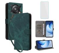 IUQXU Funda tipo cartera para Oukitel C60/C60 Pro con protector de pantalla [bloqueo RFID] de piel con ranura para tarjetas, función atril para mujeres y hombres, funda para teléfono móvil Oukitel C