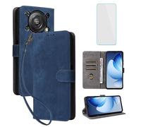 IUQXU Funda tipo cartera para Oukitel C60/C60 Pro con protector de pantalla [bloqueo RFID] de piel con ranura para tarjetas, función atril para mujeres y hombres, funda para teléfono móvil Oukitel C