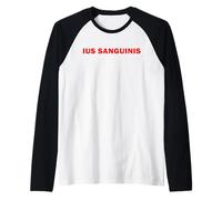 Ius Sanguinis Ley Principio de Descendencia Ciudadanía Camiseta Manga Raglan