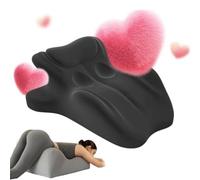 iuscacey Almohada Arcova Sweet Spot - Almohada de Pareja de 27° para la intimidad. Cojín de Espuma viscoelástica en Forma de cuña para Todas Las posturas | Mantén Viva la pasión,Negro