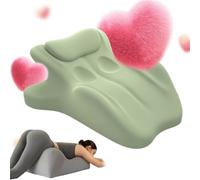 iuscacey Almohada Arcova Sweet Spot - Almohada de Pareja de 27° para la intimidad. Cojín de Espuma viscoelástica en Forma de cuña para Todas Las posturas | Mantén Viva la pasión,Verde