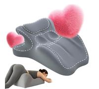 iuscacey Almohada Arcova Sweet Spot - Almohada de Pareja de 27° para la intimidad. Cojín de Espuma viscoelástica en Forma de cuña para Todas Las posturas | Mantén Viva la pasión,Gris