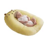 iuscacey Almohada de cuña antirreflujo para bebé, Cuna para recién Nacidos, Almohada para Lactancia, Soporte para la Barriga, colecho portátil, Tela de Felpa Suave (Amarilla)