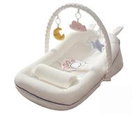 iuscacey Almohada de cuña antirreflujo para bebés: Ajustable en 4 Niveles para aliviar cólicos y regurgitaciones, Moldeador de Cabeza, Barra de Juguetes Desmontable, Esencial para recién Nacidos.,C