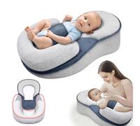iuscacey Almohada de cuña para bebé 2025, Asiento Seguro para bebé con Correa, Almohada de cuña antirreflujo para Boca Abajo y biberón, artículos Esenciales para recién Nacidos