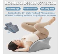 iuscacey Almohada para Parejas Arcova - Cuña con ángulo óptimo de 27° para la intimidad, Espuma viscoelástica ergonómica y Soporte para la Espalda, Almohada Sexual para Parejas.,Verde