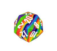 IUSTIDIE Silicona de 55 mm D20, Dados Individuales de 20 Caras Gigantes D20 Grandes D20, Colores arcoíris, Tacto Suave y cómodo, Juegos de rol D&D, Bar, Pub, Club, Fiesta (arcoíris)