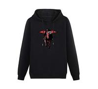 IUTffzr Texas Tech Masked Rider Mens Pullover Sudaderas Moda Casual Unisex Negro Sudaderas, Negro , L