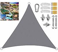 IUUUDDD Sun Shade Sail Toldo Impermeable Triángulo con Accesorio Gris for Park Carport Hot Tub Garden Yard Sunshade Toldo con Kit de fijación 98% UV Block (Size : 4.5x4.5x4.5M)