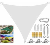 IUUUDDD Toldo Blanco Triangular Sun Sail Shade UV Block Sunscreen Sunshade for Carport Garden Terrace Outdoor Lawn Sun Shade Sail con Heavy Duty Fixing Kit (Size : 3x3x3M)