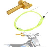 IUVWISN Conjunto acelerador moto 7/8 '' 22 mm Puño Acelerador Rapido Moto con Cable Acelerador Pit Bike 125 Universal para Manillares 50 110 125 150 200 250 cc Dirt Bike ATV Mini Bike (Oro)