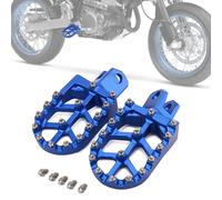 IUVWISN Estriberas para moto de cross, pedales de reposapiés más anchos CNC para DRZ400SM 05-24 DRZ400 00-04 DRZ400S 00-24 DRZ400E 00-07 RM250 89-06 RM250Z 01-06 RMX250 899-96 Azul