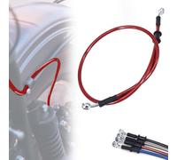IUVWISN Latiguillo Freno Moto Hidráulico Manguera de aceite de freno 28 Grados M10 500-2000mm Universal para Pit Dirt Bike Motocross Street Bike ATV 500mm Rojo