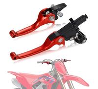 IUVWISN Pit Bike Freno Embrague Palanca 1 Par 7/8" 22mm Aluminio Forjado Juego Plegable para 50CC-150CC CRF XR 90/110/125/140/150cc Pit Dirt Bike ATV Mini Bike Rojo