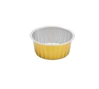 IUVYTA 50 moldes Desechables de 125 ml for Magdalenas, Pasteles, Magdalenas, con Tapas, de Aluminio, for crème brûlée y postres, Accesorios de Cocina.(Yellow)