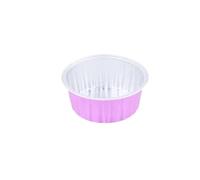 IUVYTA 50 moldes Desechables de 125 ml for Magdalenas, Pasteles, Magdalenas, con Tapas, de Aluminio, for crème brûlée y postres, Accesorios de Cocina.(Pink)