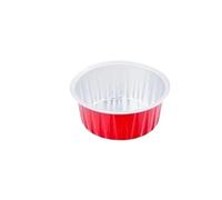 IUVYTA 50 moldes Desechables de 125 ml for Magdalenas, Pasteles, Magdalenas, con Tapas, de Aluminio, for crème brûlée y postres, Accesorios de Cocina.(Red)