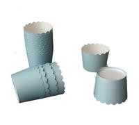 IUVYTA 50 Piezas de moldes for Cupcakes de Colores sólidos, moldes for Pasteles, moldes for Dulces, moldes de Papel for postres, Fiestas arcoíris, Recuerdos de cumpleaños(Light Blue)