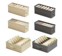 IUVYTA Caja organizadora ropa interior Organizador De Ropa Interior Plegable, Armarios, Cajón, Caja Almacenamiento, Sujetador Duro(Beige-11Girds)