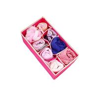 IUVYTA Caja organizadora ropa interior Organizador For Ropa Interior, Calcetines, Sujetador, Pantalones, Bufanda, Corbata, Caja De Almacenamiento, Organizadores(Rose 8 grid)