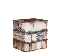 IUVYTA Caja organizadora ropa interior Transparent Underwear Storage Box Drawer Organizers Plastic Container(For Underwear)