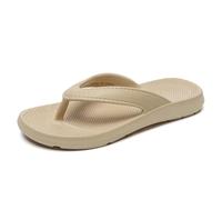 IUVYTA Chanclas mujer Chanclas frescas de verano for mujer, ligeras, for exteriores, con suela suave, antideslizantes, informales, for, sandalias planas for parejas(Khaki,38-39)