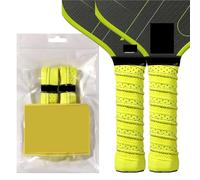 IUVYTA Cinta para Mango de Raqueta 2 Paquetes de Cinta Agarre Paleta Pickleball con Cresta elevada, Envoltura sobregrip Repuesto, Accesorios Deportivos universales Pickleball(Yellow)