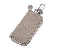 IUVYTA Portallaves Organizador Estuche for llaves con cremallera multifuncional, estuche de casa hombre, llavero Universal coche, organizador mujer, billetera, 10 colores(Grey)