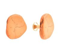 IUVYTA Tiradores de latón de piedra blanca para muebles, cómodas, armarios, cajones, puertas y ganchos de pared (naranja, tornillo para manija de gabinete)