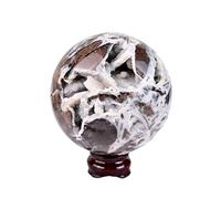 IUYIXWFP Concha Natural Jaspe Piedra de mil Ojos Cristal Bola de Cristal de Cuarzo Piedra de Cristal curativa Bola de ágata Natural Espécimen Mineral Decoración del hogar,5~6cm