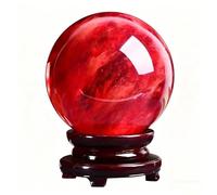 IUYIXWFP Esfera de Bola de Cristal roja Feng Shui - Escritorio de Cristal y decoración del hogar, Adorno de Riqueza y protección para la Sala de Estar de la Oficina,6.29in