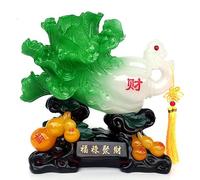 IUYIXWFP Estatua de repollo de Jade Feng Shui - Riqueza China BAI CAI