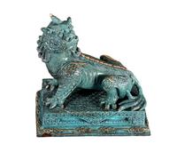 IUYIXWFP Monte Sagrado del Bodhisattva Dizang - Estatua de Cobre Puro de Jiuhuashan, Bestia mítica auspiciosa para el hogar y la Oficina,10 * 6.5 * 9cm