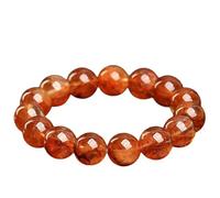 IUYIXWFP Presenta Pulsera de Piedra Natural de Citrino Dorado para Meditación, Fuerza de Voluntad, Riqueza para Hombres y Mujeres,12mm