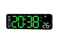 IUYIXWFP Reloj Despertador Multifuncional Reloj meteorológico Reloj de Pared de salón Reloj Despertador Reloj con visualización de Temperatura,A