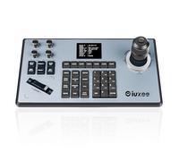 iuZee PTZ - Controlador de teclado de cámara 4D Joystick PoE IP PTZ con pantalla LCD para reuniones, iglesia, transmisión en vivo, educación, RS422/RS485/RS232/RJ45, compatible con VISCA, PELCO-P,