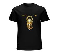 IV by Toto - Camiseta de manga corta para hombre, 100% algodón, color negro, Negro, XXL