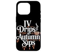IV goteos y sorbos de otoño calabaza especia enfermera Carcasa para iPhone 16 Pro